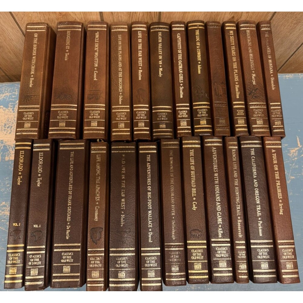 Lot Of 24 Classics Of The Old West Books (1980s) - Time Life Books